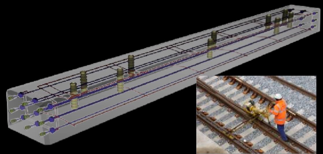 Traversa 3D — structura interna precomprimata cu armaturi