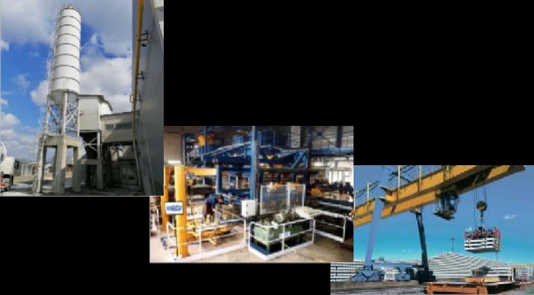 Fabrica RAJ PRAGOVI — siloz beton, hala productie, macara
